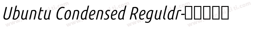 Ubuntu Condensed Reguldr字体转换